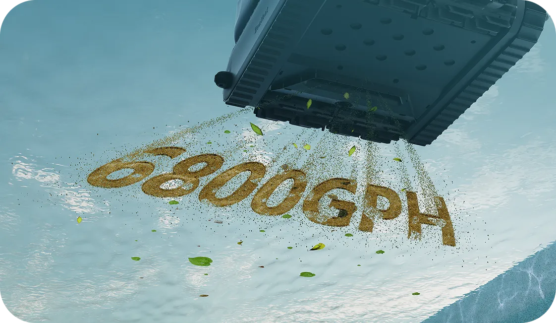 6,800 GPH Suction Power