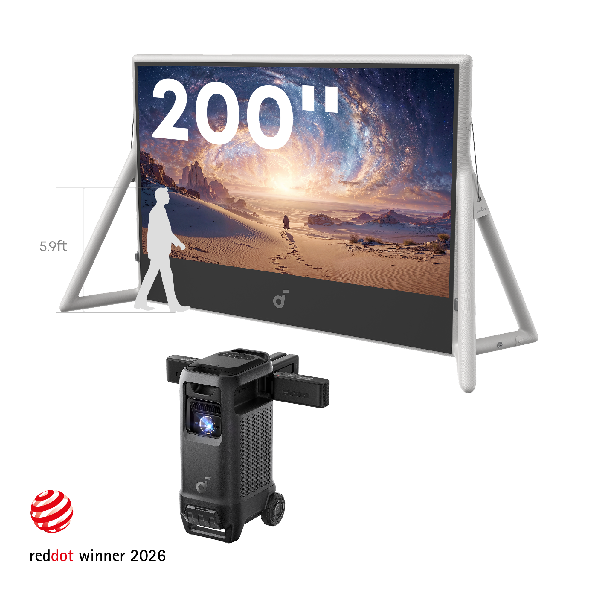 soundcore Nebula X1 Pro + 200-Inch Inflatable Screen Bundle